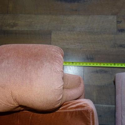Vintage Velvet Tufted Wingback Accent Chair and Ottoman