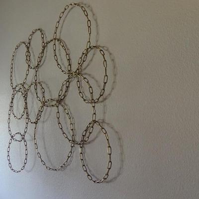Wall Art - Art Deco Style Golden Chain Seamless Pattern Wall Art