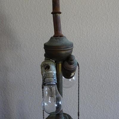 Enchanting Vintage Victorian Style Table Lamp with Fringed Shade