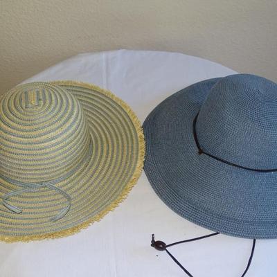 3 Hats, 2 Wooden Canes, 2 Metal Buckets