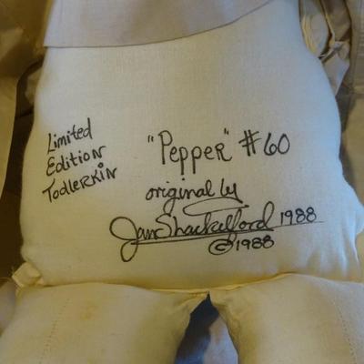 Two Vintage Dolls - x1Limited Edition Todlerkin "Pepper" #60 by Jan Shackelford