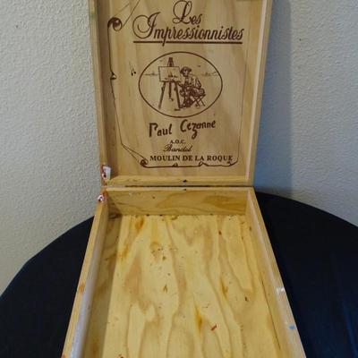 Stamps and Stamp Pads in Wooden Box