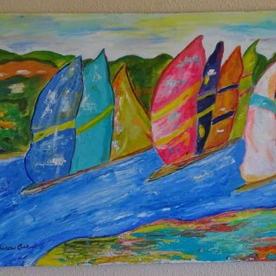 Original Painting by Frances Becker - Setting Sail