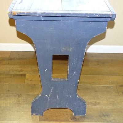 Vintage Industrial Student Desk Painted Black - Perfect for Crafts