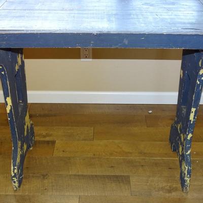 Vintage Industrial Student Desk Painted Black - Perfect for Crafts