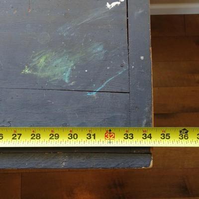 Vintage Industrial Student Desk Painted Black - Perfect for Crafts
