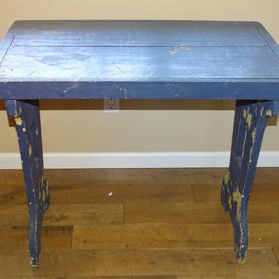 Vintage Industrial Student Desk Painted Black - Perfect for Crafts