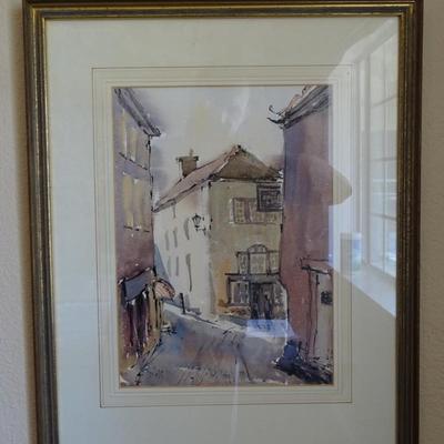 Roy Pettit Painting of Port Isaac, 1930's