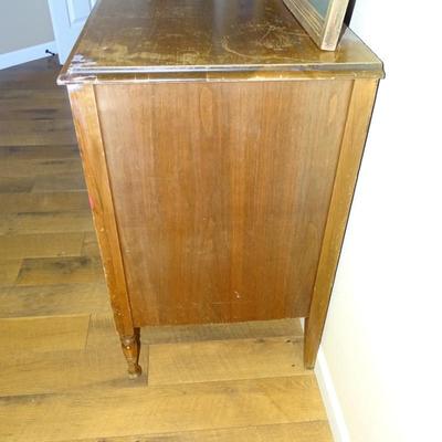 Mid 20th Century Vintage Country Style 4 Drawer Chest with Mirror