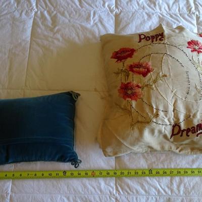 2 Vintage  Needlepoint Pillows