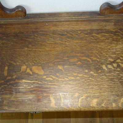 Antique Single Drawer Vanity with Oval Mirror