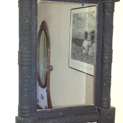 Decorative Mirror with Black Wooden Frame