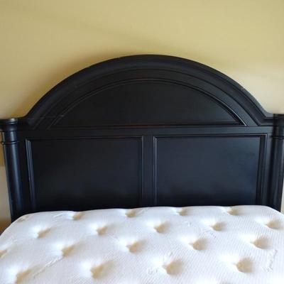 Queen Mattress, Boxspring, and Wooden Frame