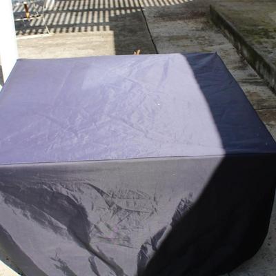 Propane Fire Pit and Bench with Spare Glass and Fire Tools