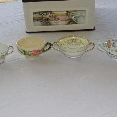 Large Set of Antique Teacup and Saucers Sets and Sugar Pot
