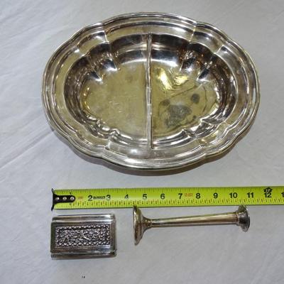 Antique Afternoon Tea Service, English, Silver Plated, Serving Tray, Vintage, vanity set with a bristle brush, comb and mirror.