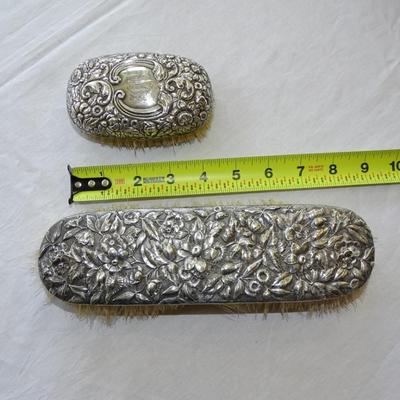 Antique Afternoon Tea Service, English, Silver Plated, Serving Tray, Vintage, vanity set with a bristle brush, comb and mirror.