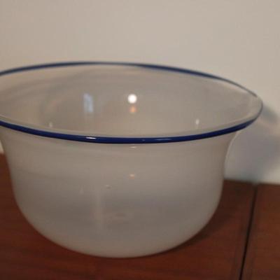 Hand Blown Glass Bowl Signed
