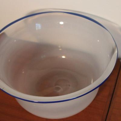 Hand Blown Glass Bowl Signed
