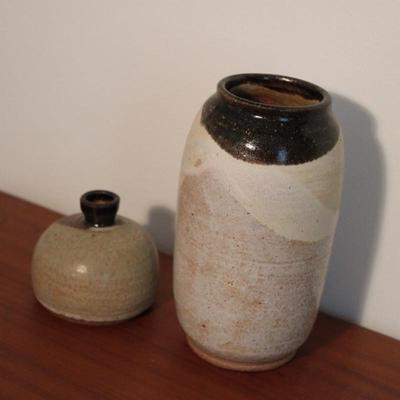 Handmade Pottery Vases Signed By  Artist