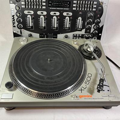 386 Vintage gemini XL500 Turntable and Gemini PDM18 Mixer