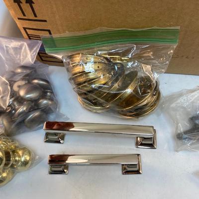 Huge Lot of New Drawer Door Pulls Shiny Chrome & Miscellaneous Knobs