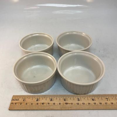 Lot of 4 Small White Ramakin Dishes Unbranded