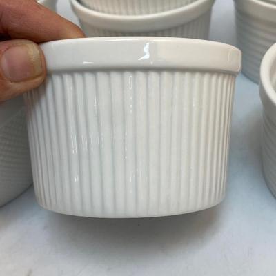 Set of 12 Cordon Bleu Porcelain Ceramic Ramakin Dishes Four Style Texture Patterns