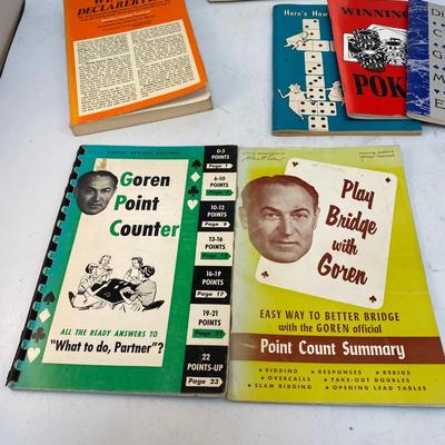 Mixed Lot of Various Learning and Strategy Books on Poker Bridge Dominoes Gambling