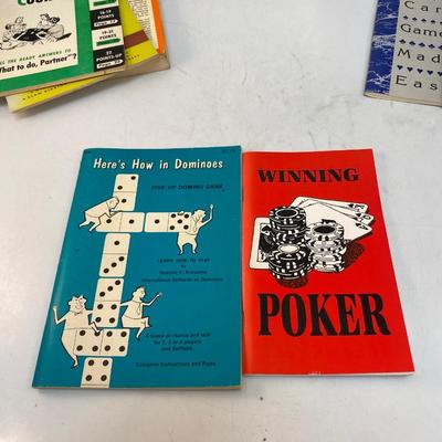 Mixed Lot of Various Learning and Strategy Books on Poker Bridge Dominoes Gambling