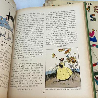 Lot of Four Vintage Mid Century Children's Story Books Disney Mother Goose Verses