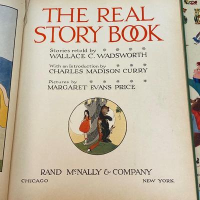 Lot of Four Vintage Mid Century Children's Story Books Disney Mother Goose Verses