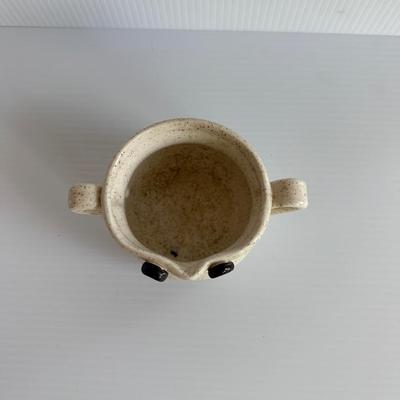 EGG SEPARATOR FACE POTTERY MUG