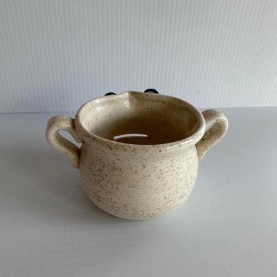 EGG SEPARATOR FACE POTTERY MUG