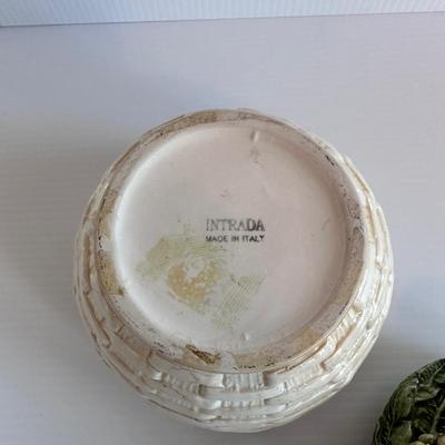 PORCELAIN INTRADA ARTICHOKE LIDDED JAR