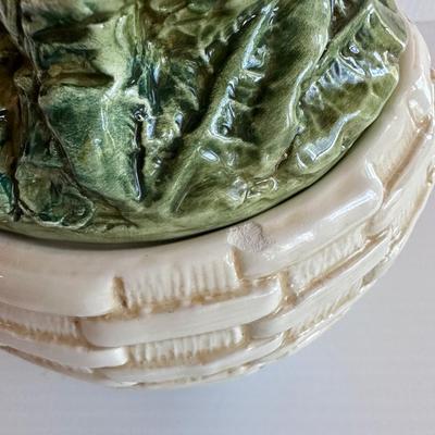 PORCELAIN INTRADA ARTICHOKE LIDDED JAR