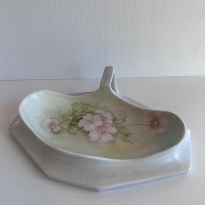 ANTIQUE FLORAL VANITY TRAY DISH