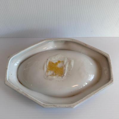 ANTIQUE FLORAL VANITY TRAY DISH