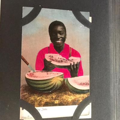 ANTIQUE POSTCARD ALBUM