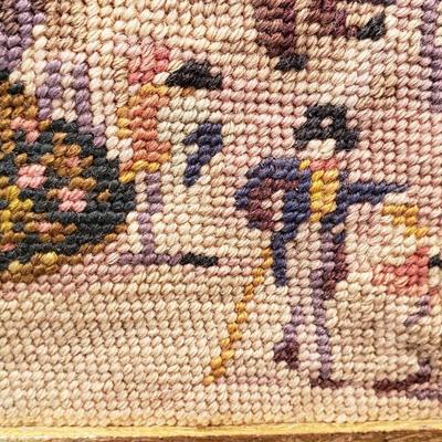 Vintage landscape needlepoint framed