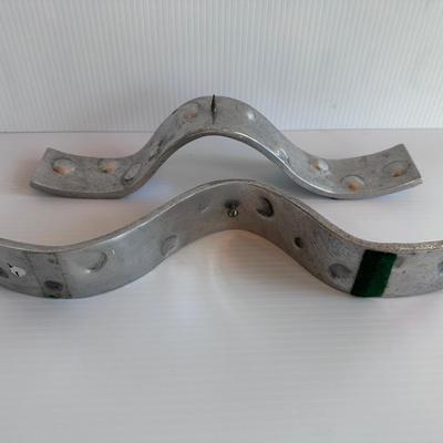 PAIR, SILVER METAL FREEFORM CANDLE HOLDERS