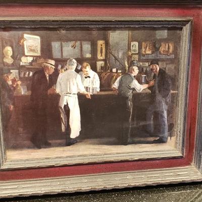 Mcsorley's Bar print on board framed