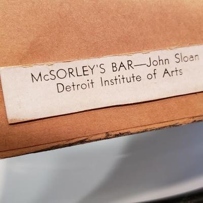 Mcsorley's Bar print on board framed
