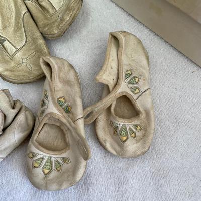 Lot of antique baby shoes