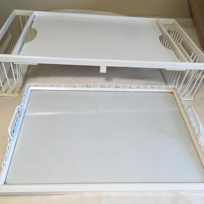Bed tray with removable tray