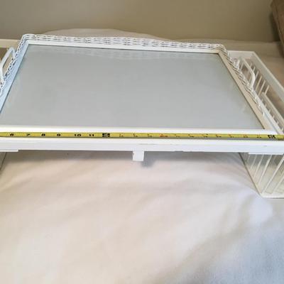 Bed tray with removable tray