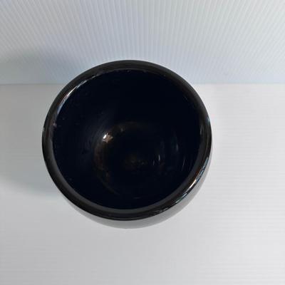 TIARA GLASS WEISS BLACK AMETHYST GLASS PEDESTAL CANDY BOWL