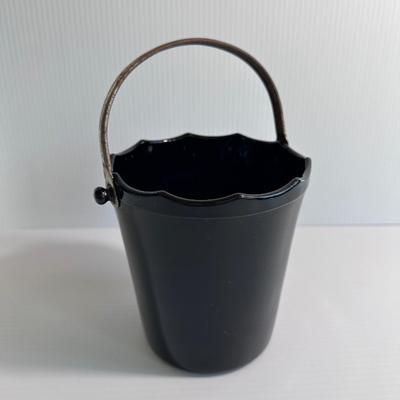 VINTAGE CAMBRIDGE GLASS BLACK AMETHYST ICE BUCKET