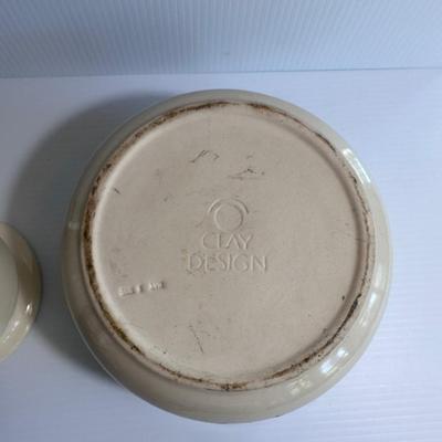 CLAY DESIGN CERAMIC BOWL & JAR