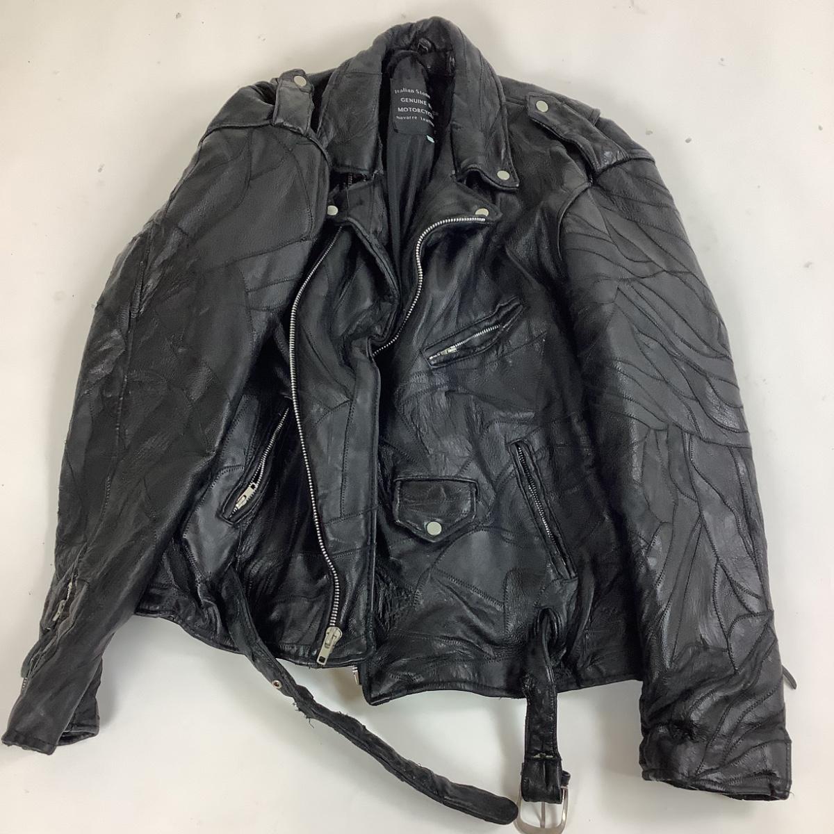 Italian stone design deals genuine leather jacket